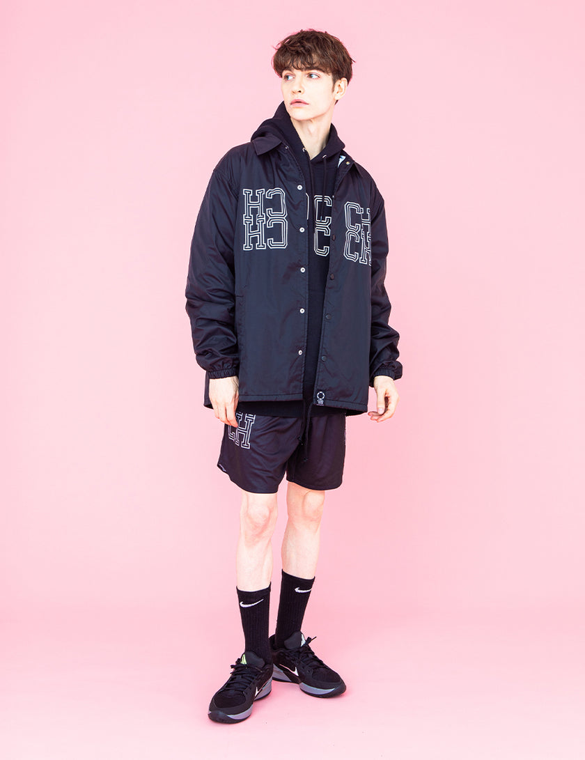 MONOGRAM COACH JACKET (BLACK)