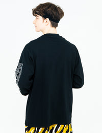 MONOGRAM LONG SLEEVE TEE (BLACK) - CandyHoop