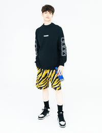 MONOGRAM LONG SLEEVE TEE (BLACK) - CandyHoop