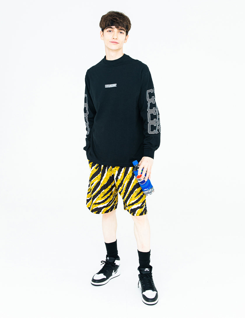 MONOGRAM LONG SLEEVE TEE (BLACK) - CandyHoop