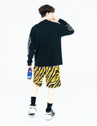 MONOGRAM LONG SLEEVE TEE (BLACK) - CandyHoop