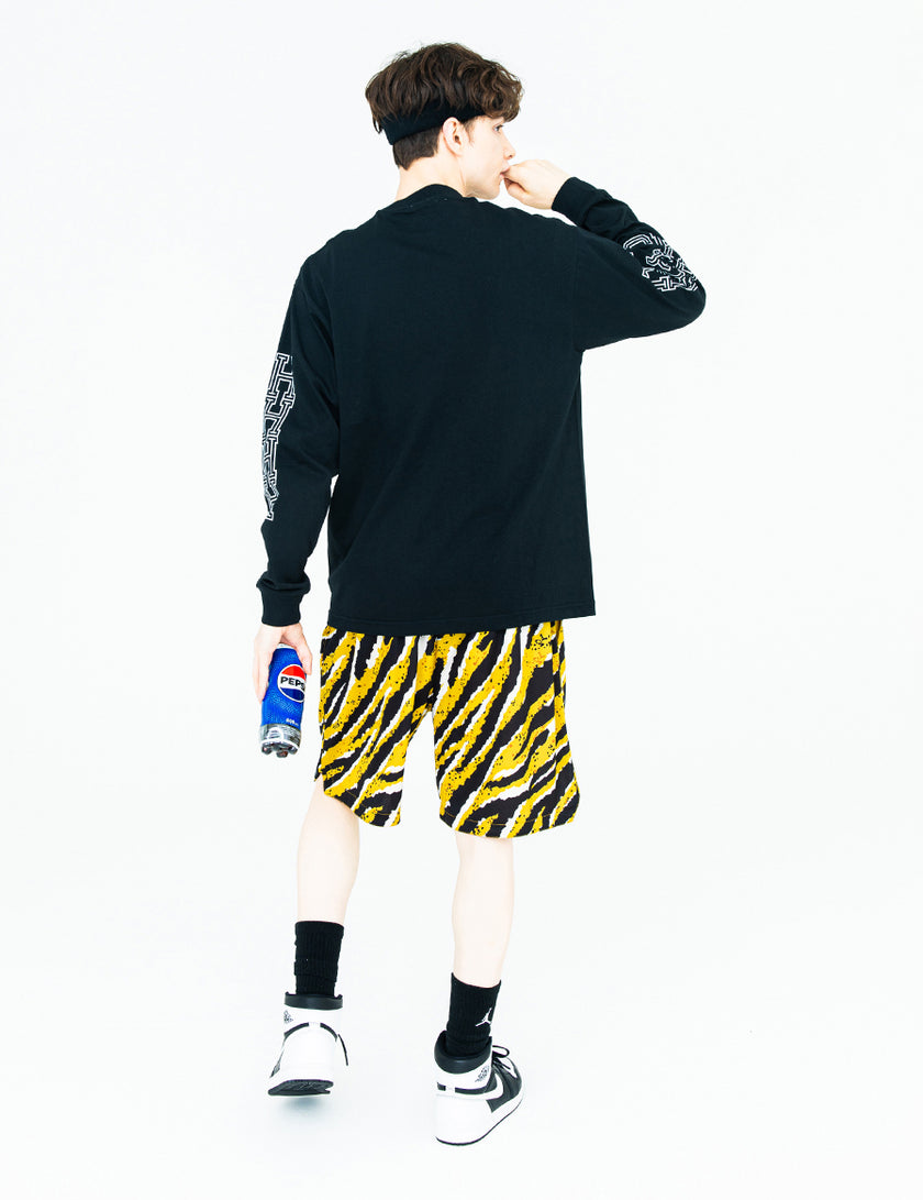 MONOGRAM LONG SLEEVE TEE (BLACK) - CandyHoop