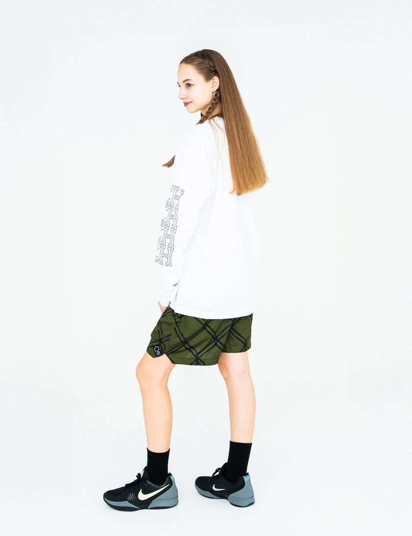 MONOGRAM LONG SLEEVE TEE (WHITE) - CandyHoop