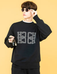 MONOGRAM SWEAT (BLACK) - CandyHoop