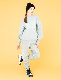 MONOGRAM SWEAT PANTS (GRAY) - CandyHoop