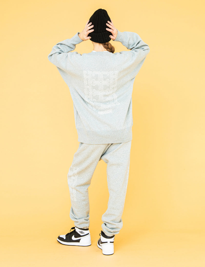 MONOGRAM SWEAT PANTS (GRAY) - CandyHoop