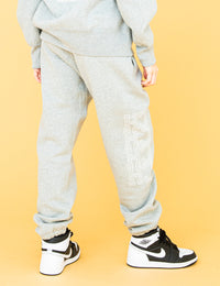 MONOGRAM SWEAT PANTS (GRAY) - CandyHoop