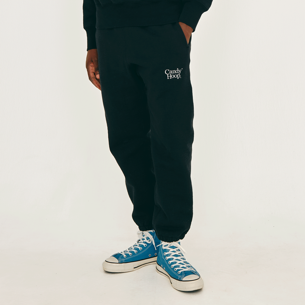 BASIC LOGO SWEAT PANTS (BLACK)