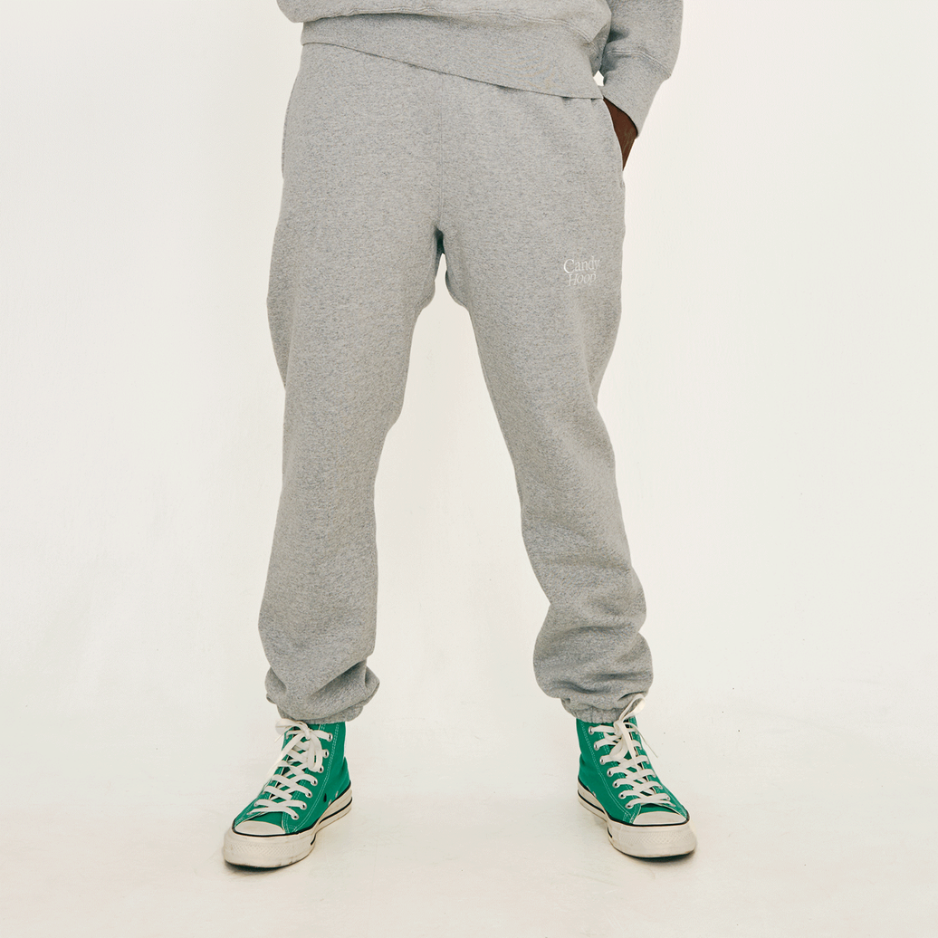 BASIC LOGO SWEAT PANTS (GRAY)