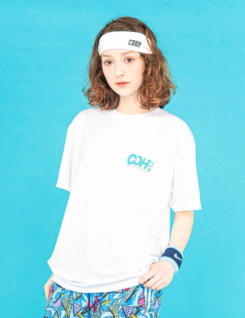 BRISK LOGO DRY TEE (WHITE×BLUE) - CandyHoop