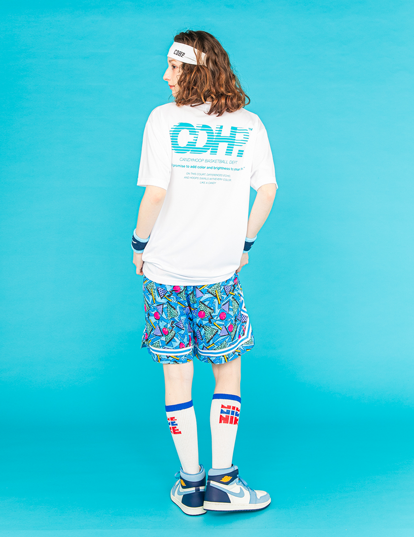 BRISK LOGO DRY TEE (WHITE×BLUE) - CandyHoop