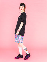 TWIN LOGO MESSAGE DRY TEE (BLACK) - CandyHoop