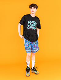 STACKED LOGO DRY TEE (BLACK×GREEN) - CandyHoop