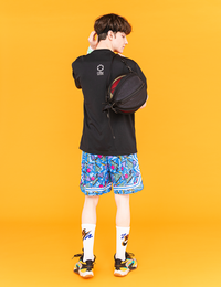 STACKED LOGO DRY TEE (BLACK×GREEN) - CandyHoop