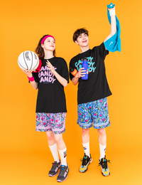 STACKED LOGO DRY TEE (BLACK×GREEN) - CandyHoop