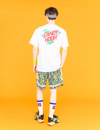 NEON SIGN LOGO DRY TEE 2 (WHITE×RED) - CandyHoop