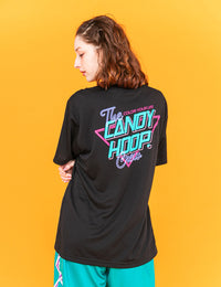 NEON SIGN LOGO DRY TEE 2 (BLACK×GREEN) - CandyHoop