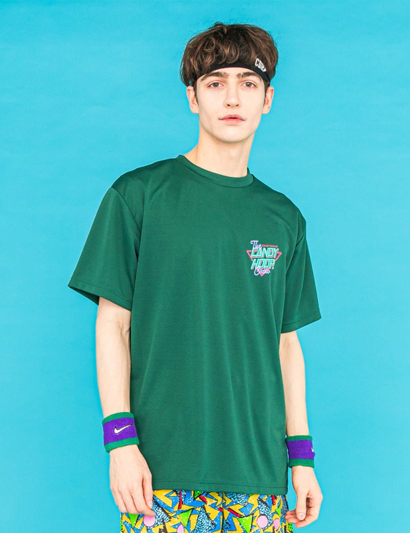 NEON SIGN LOGO DRY TEE 2 (GREEN×GREEN) - CandyHoop
