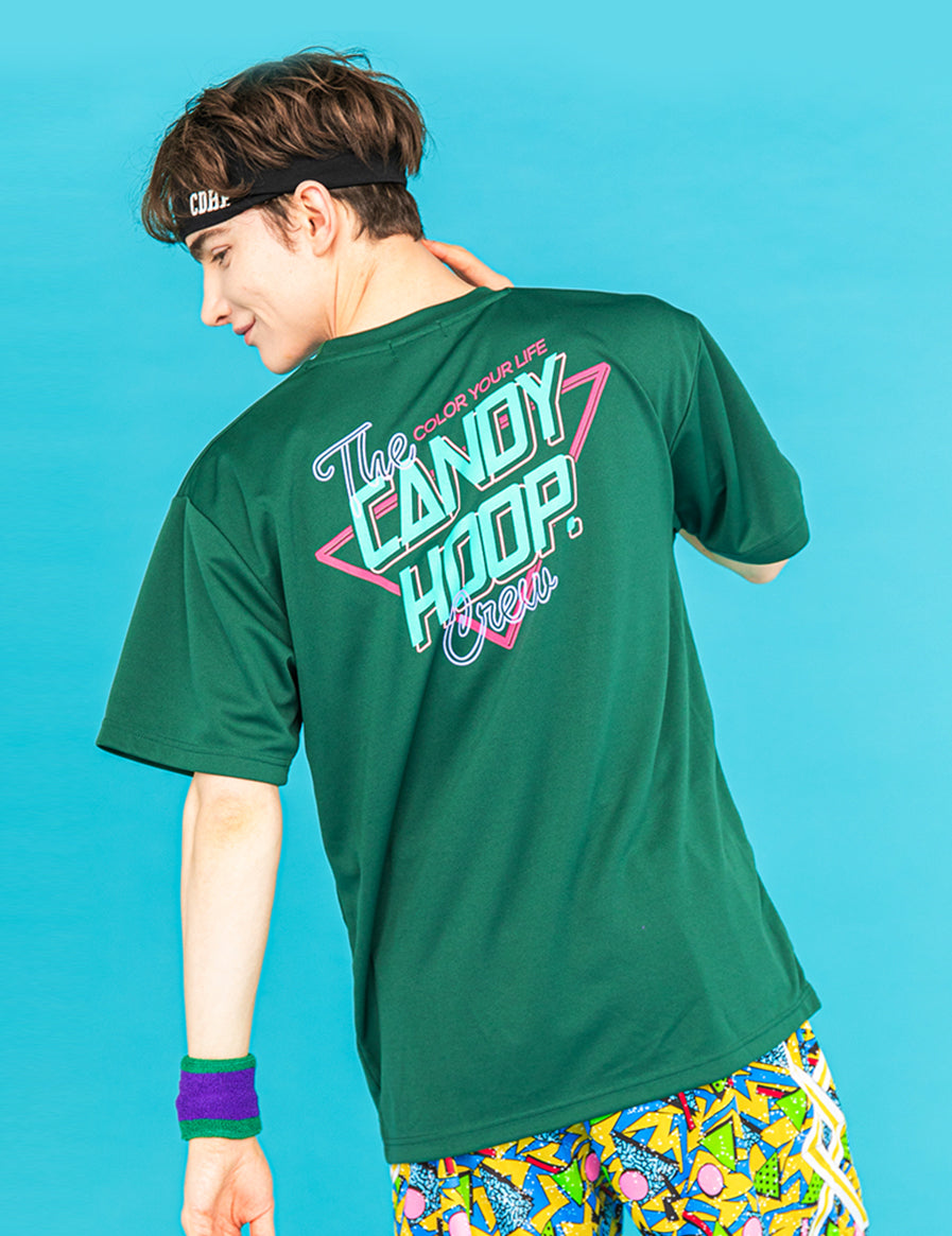 NEON SIGN LOGO DRY TEE 2 (GREEN×GREEN) - CandyHoop