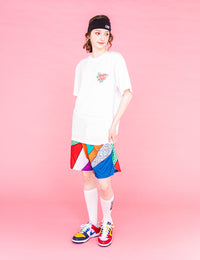 NEON SIGN LOGO DRY TEE 2 (WHITE×RED) - CandyHoop