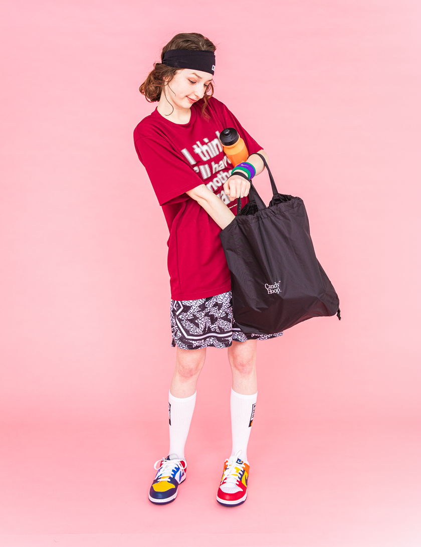 BASIC LOGO KNAP SACK (BLACK) - CandyHoop