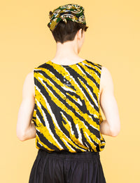 TIGER CAMOUFLAGE TANK TOP (YELLOW) - CandyHoop