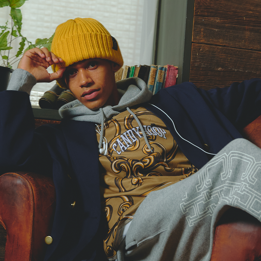 CANDY HOOP × CA4LA KNIT CAP (YELLOW) CANDY HOOP × CA4LA KNIT CAP (YELLOW)