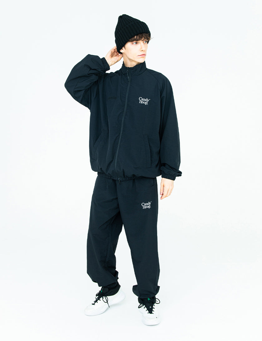 TWIN LOGO NYLON PANTS (BLACK) - CandyHoop