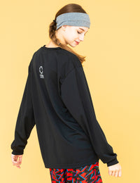 TWIN LOGO MESSAGE DRY LS TEE (BLACK) - CandyHoop