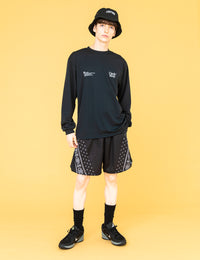 TWIN LOGO MESSAGE DRY LS TEE (BLACK) - CandyHoop