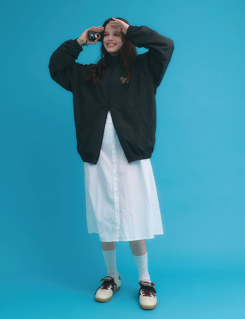 TWIN LOGO NYLON JKT (OLIVE) - CandyHoop