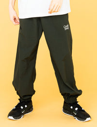 TWIN LOGO NYLON PANTS (OLIVE) - CandyHoop