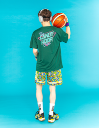 NEON SIGN LOGO DRY TEE 2 (GREEN×GREEN) - CandyHoop