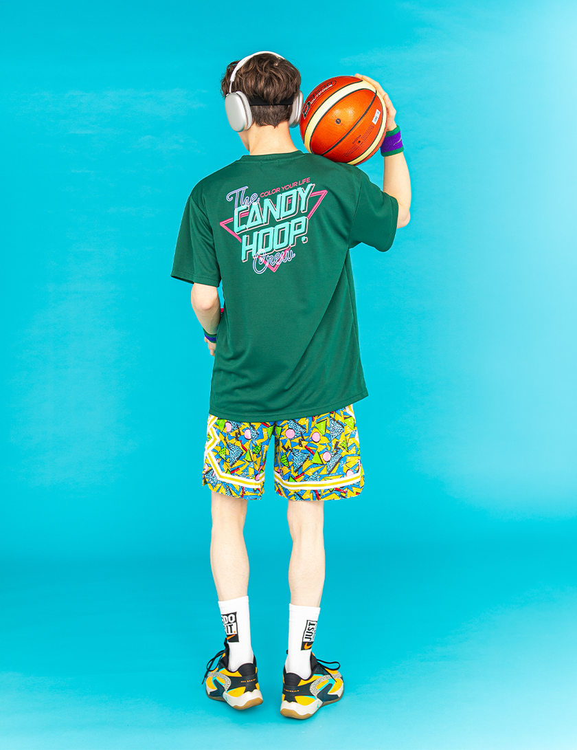 NEON SIGN LOGO DRY TEE 2 (GREEN×GREEN) - CandyHoop